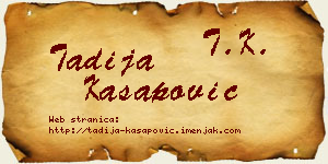 Tadija Kasapović vizit kartica